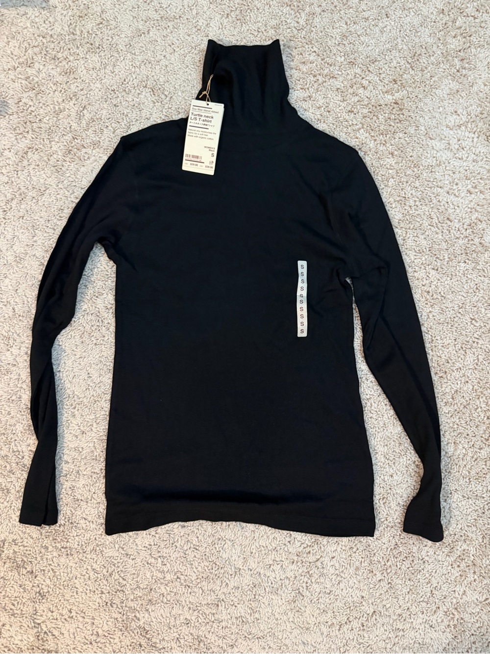 Muji Black Turtleneck Sweater